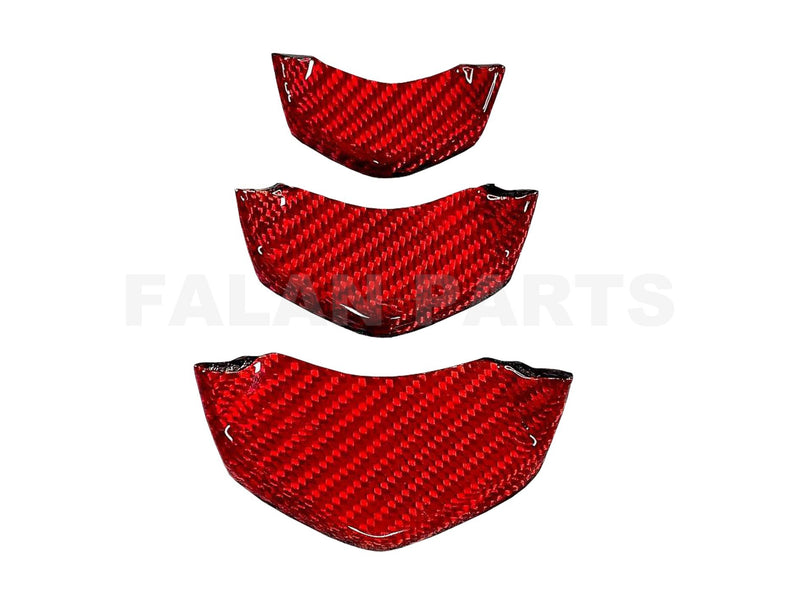 Carbon Fiber Horn Cover Inlay Red | Vespa Primavera/Sprint 50-150cc ('18-) Falan Parts 98.99 Falan Parts