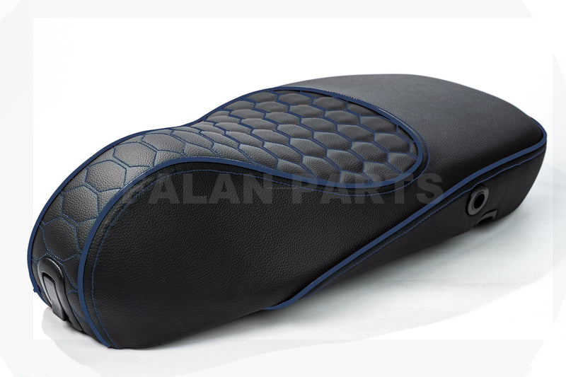 Custom Seat Deluxe Audi RS Midnight Blue | Vespa Sprint/ Primavera 50/125/150cc Falan Parts 379.95 Falan Parts