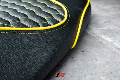 Custom Seat Deluxe Audi RS Yellow | Vespa Sprint/ Primavera 50/125/150cc Falan Parts 379.95 Falan Parts