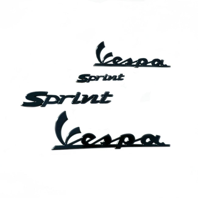 Gloss Black Edition Logo Set | Vespa Sprint Models Falan Parts 12.49 Falan Parts