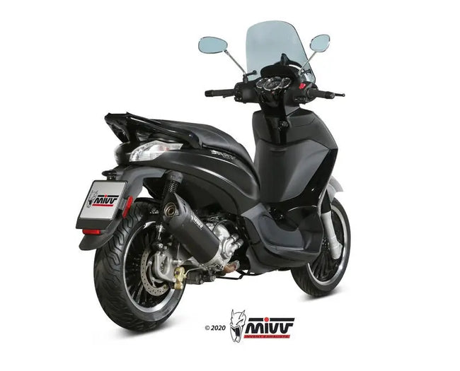 MIVV Mover Silencer Black Stainless Steel/Black | Piaggio Beverly 300cc MIVV  Falan Parts