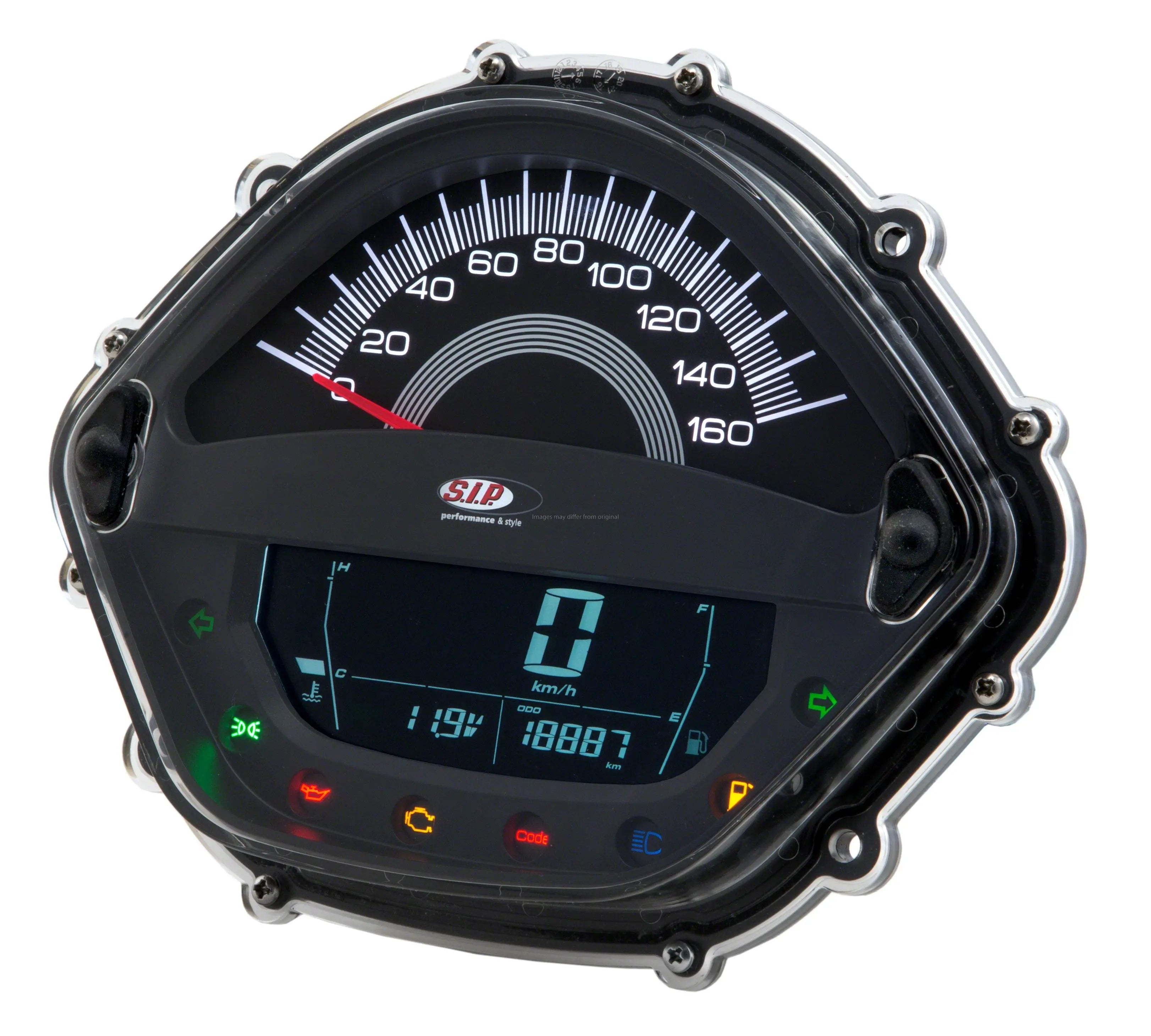 スピードメーター/レブカウンター SIP ブラック |ベスパ GTS 250cc
