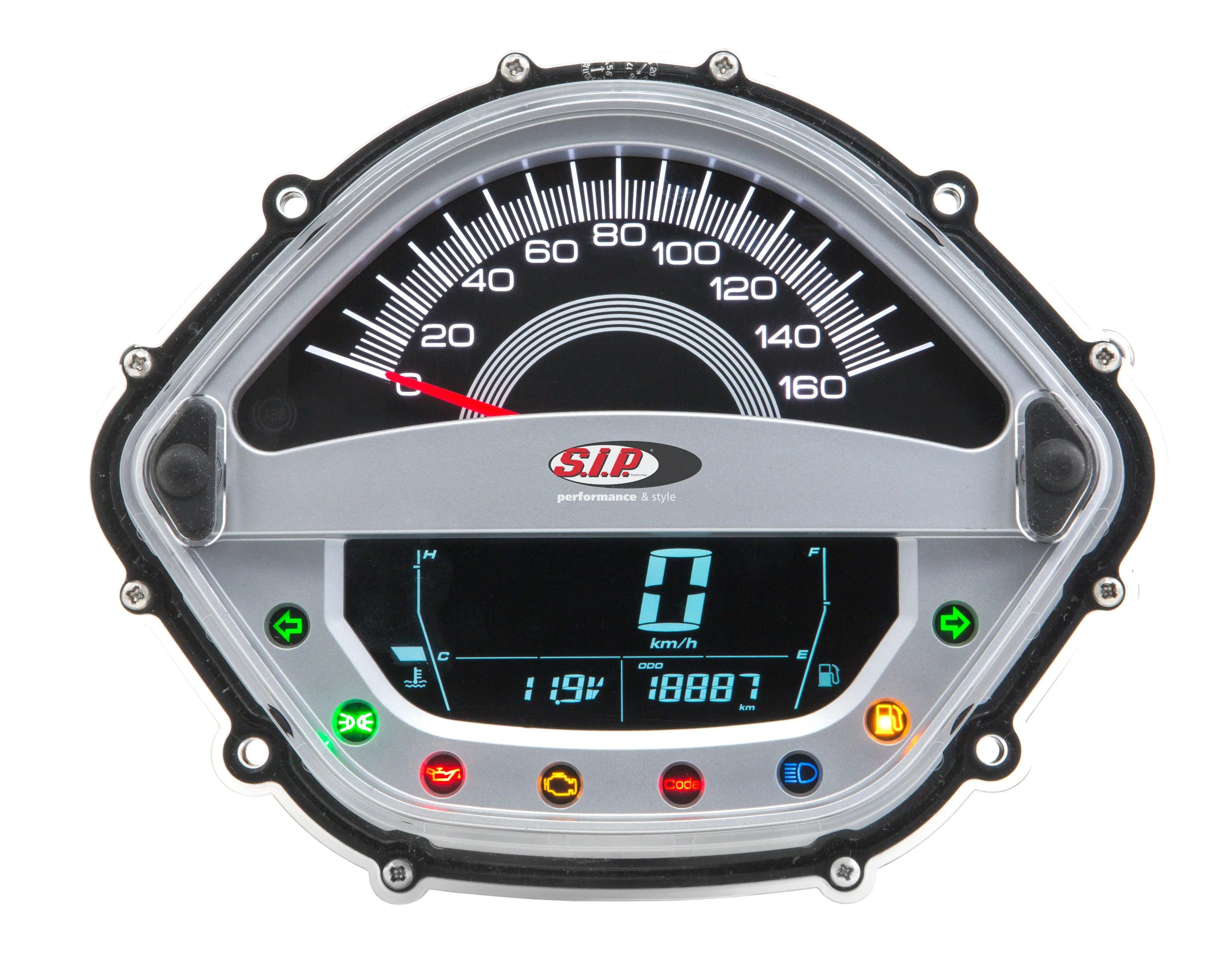 スピードメーター/レブカウンター SIP シルバー |ベスパ GTS 250cc (-`13)